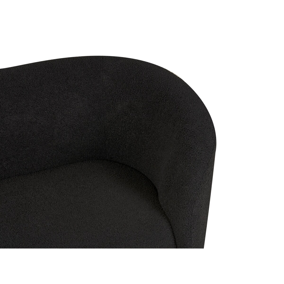 Sofa dwuosobowa boucle czarna LOEN