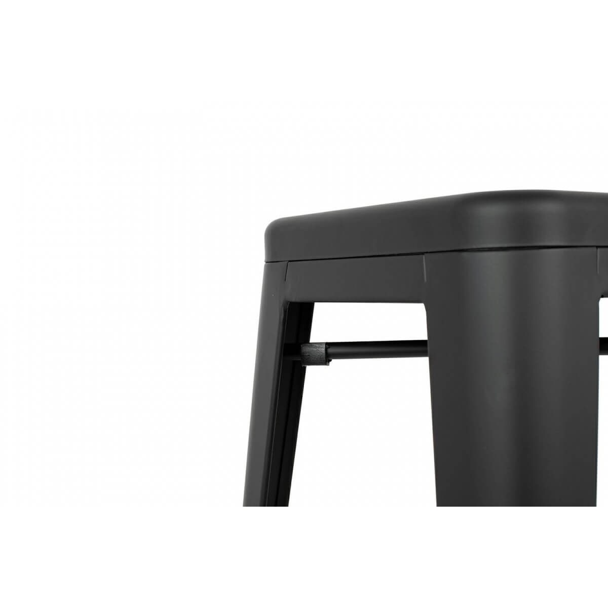 Czarny taboret uniwersalny Tower do industrialnych wnętrz