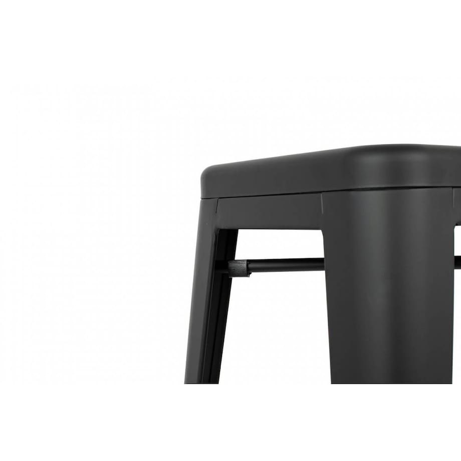 Czarny taboret uniwersalny Tower do industrialnych wnętrz