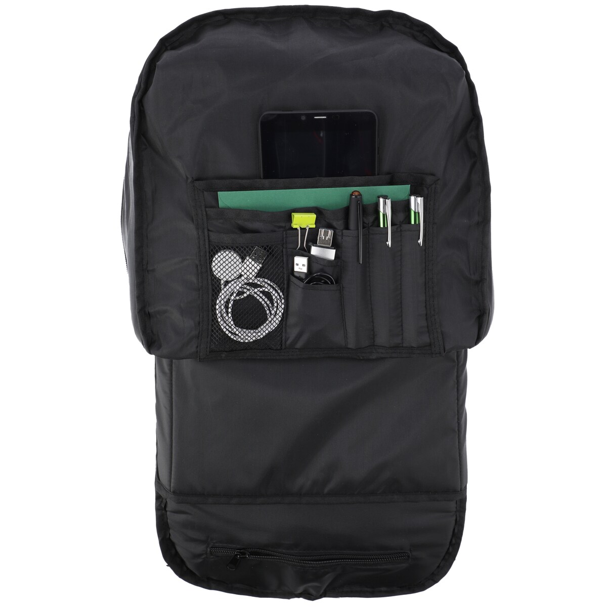 Plecak Czarny Miejski Podróżny Na Laptop 15,6" Do Samolotu 5 Komorowy