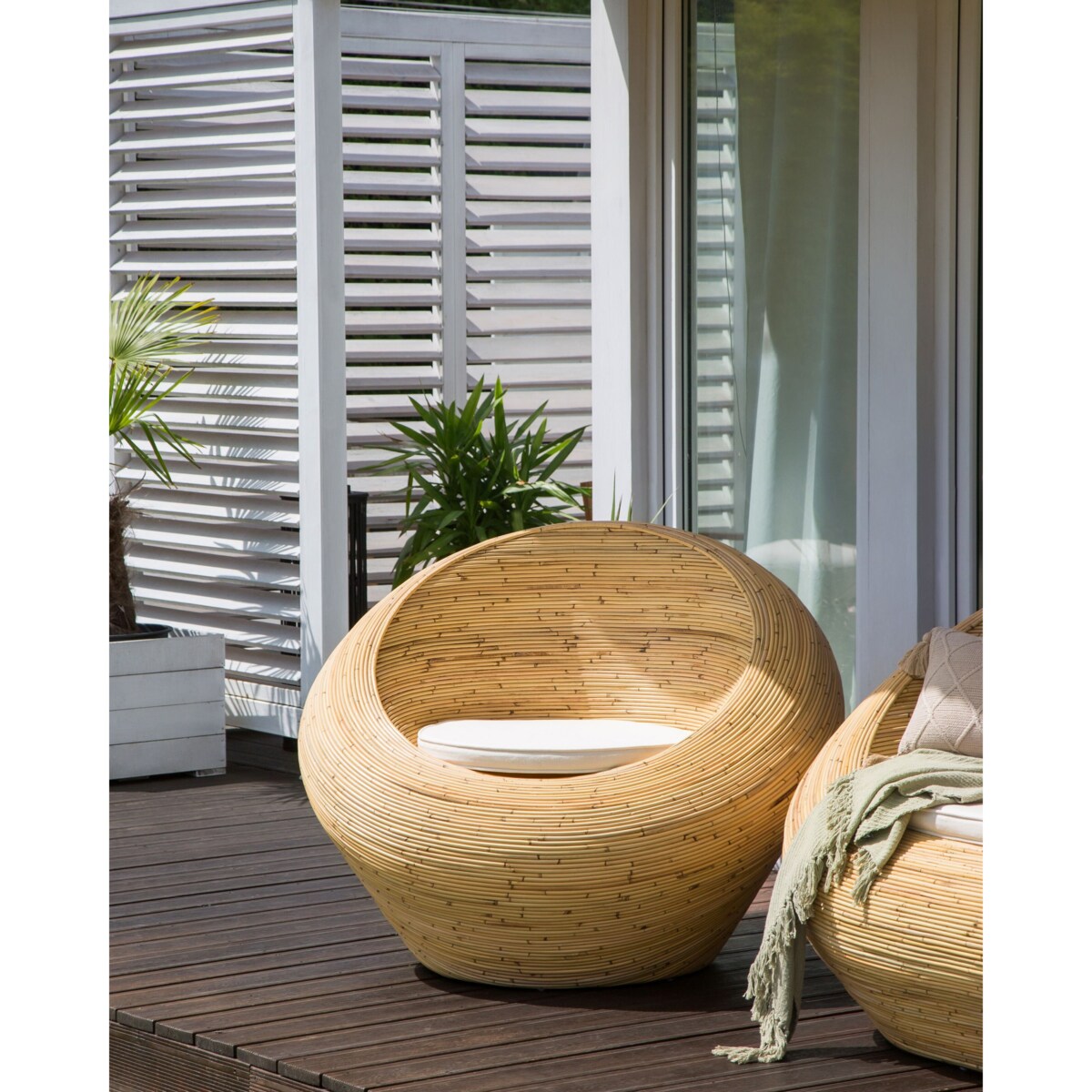 Fotel ogrodowy MAIORI Rattan Naturalny