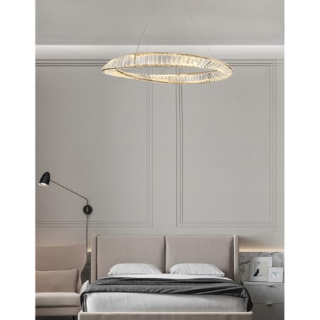 Lampa Sufitowa Kryształowa Glamour Złota Gold