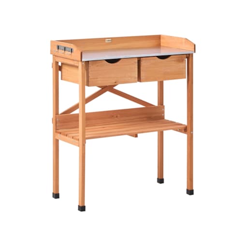 Stół ogrodniczy RAVANUSA Drewno jodłowe 77 cm 37 cm Jasnobrązowy