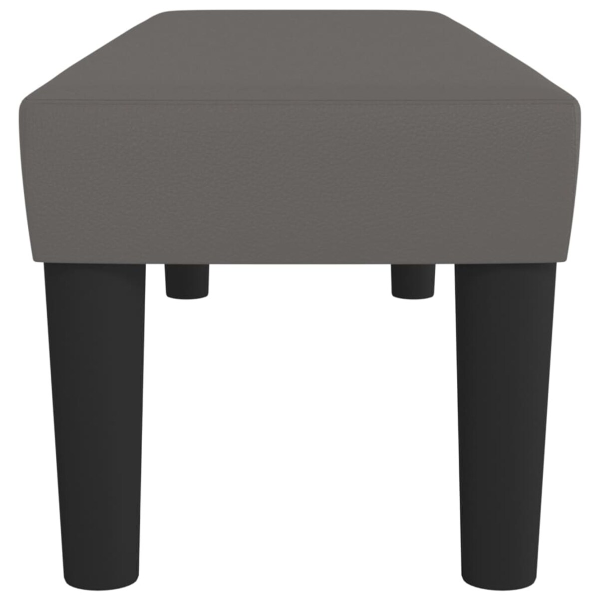 vidaXL Ławka, szara, 100x30x30 cm, tapicerowana sztuczną skórą