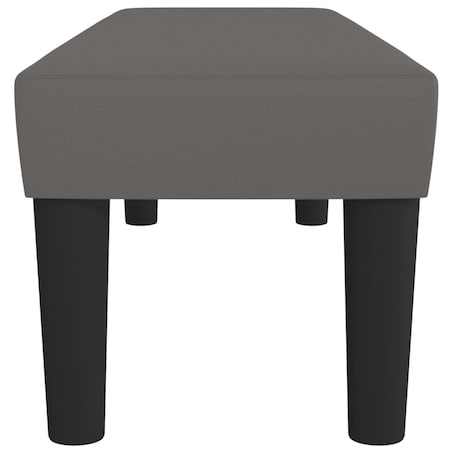 vidaXL Ławka, szara, 100x30x30 cm, tapicerowana sztuczną skórą