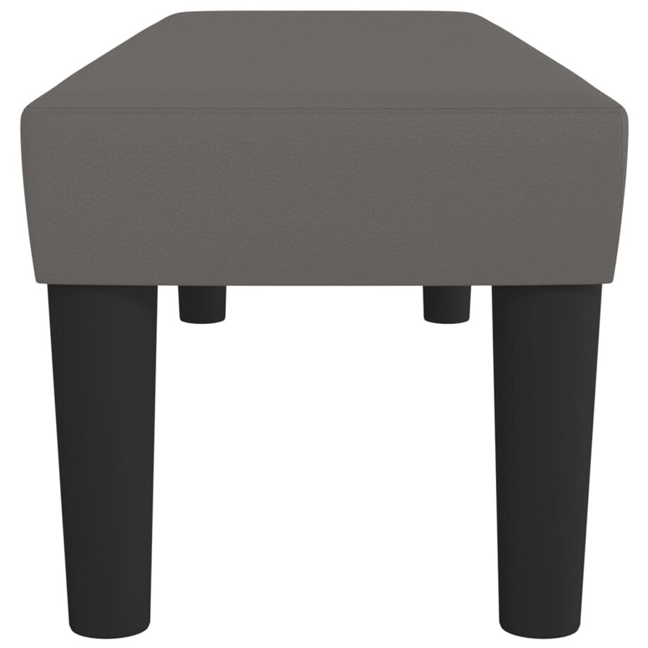 vidaXL Ławka, szara, 100x30x30 cm, tapicerowana sztuczną skórą