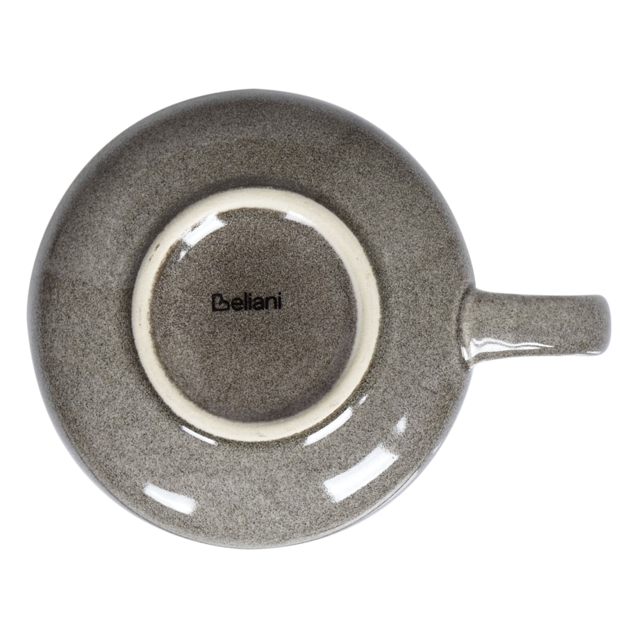 Zestaw 8 filiżanek ze spodkami COSTMARY Kamionka Szary