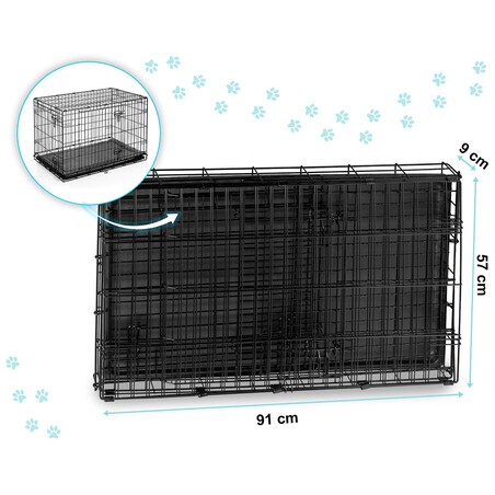 Klatka dla psów + legowisko 92x58x63 cm Pethaus 620100-606100