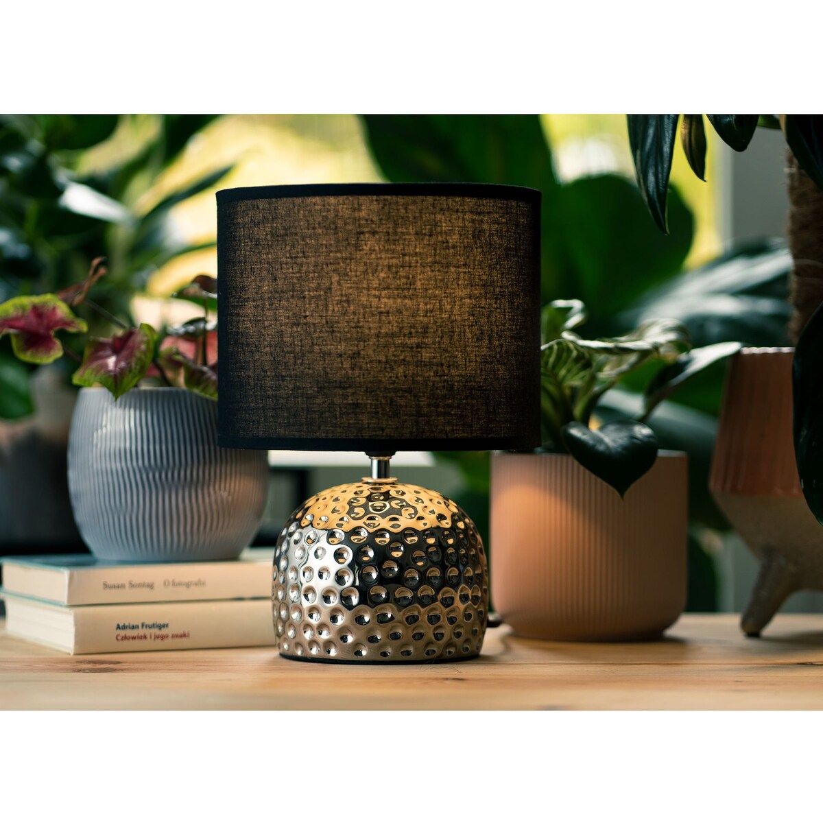 KONSIMO FRAGI Lampa stołowa kolor srebrny