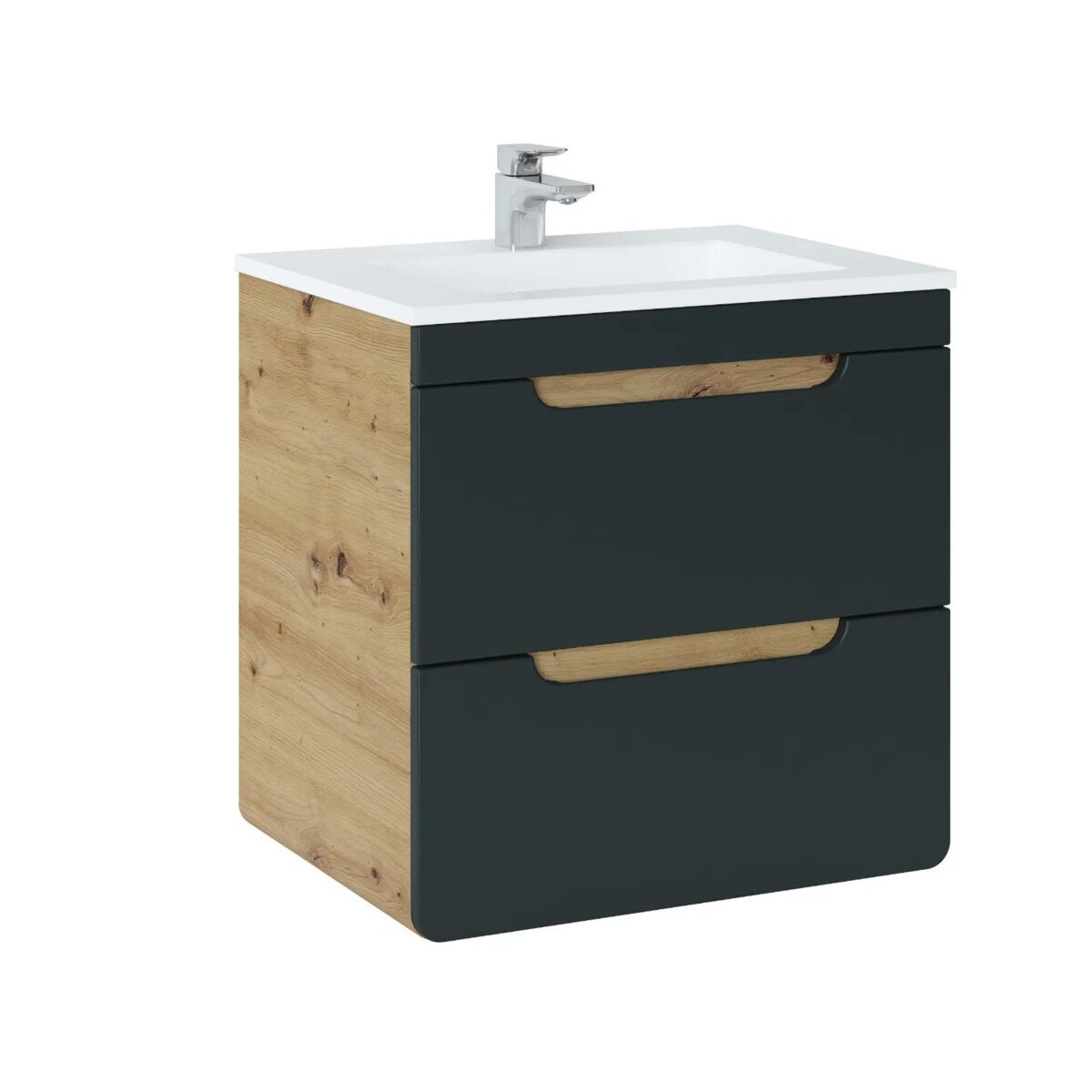 Szafka pod umywalkę ARUBA COSMOS 820 60 cm grafit/dąb