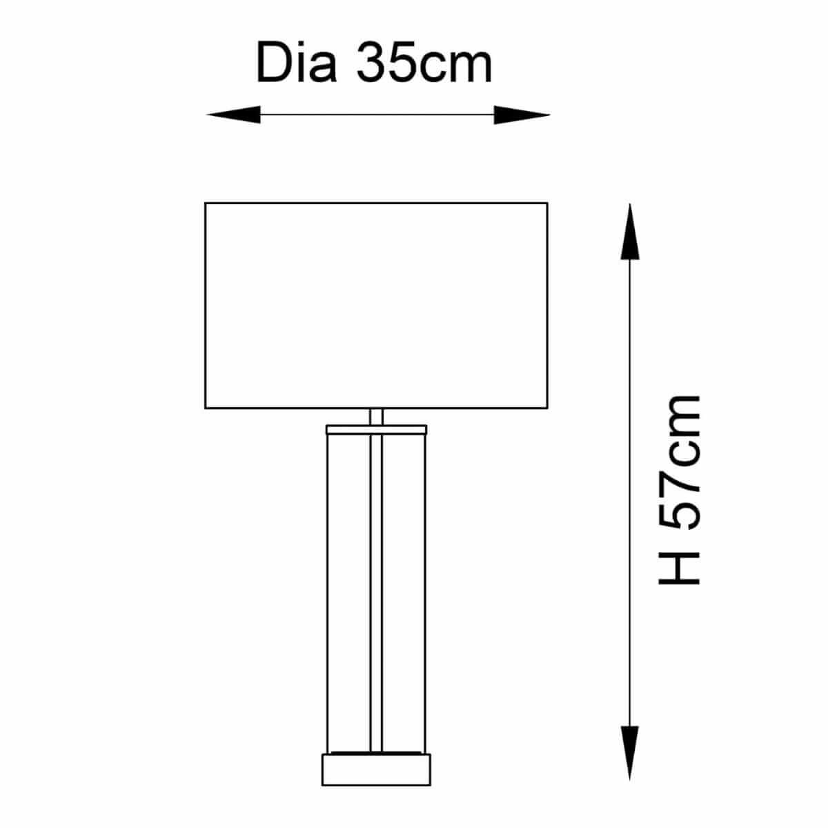 Lampa stołowa Lessina 100440 Endon na komodę transparentna czarna