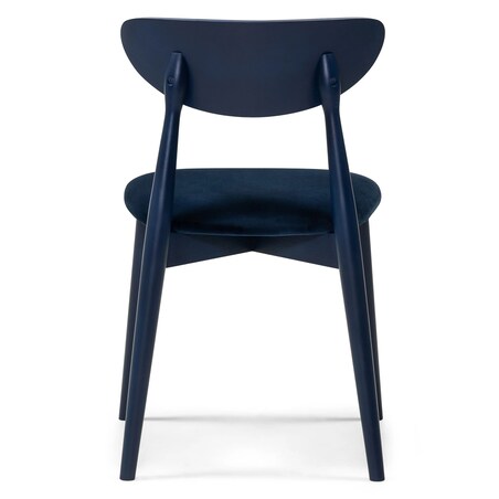 Krzesło drewniane do jadalni 80x45x45 cm niebieskie OLBIA-IV