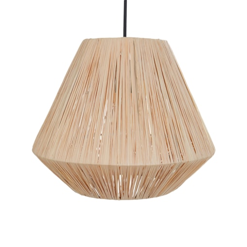 Lampa wisząca ze słomy naturalna DAMIT