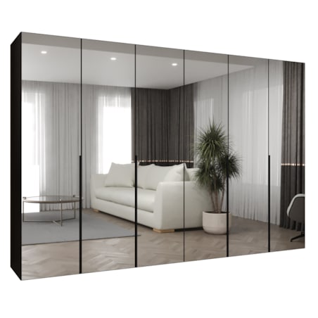 Szafa uchylna otwierana ALICANTE 3 300 wys. 202 cm Czarny + u. Czarny