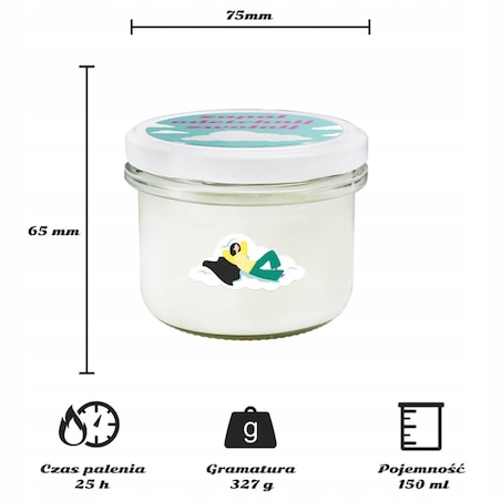 Naturalna ręcznie robiona świeca sojowa zapachowa w szkle ZAPAL ODETCHNIJ ZWOLNIJ 25h palenia 150ml - prezent upominek dla kobiety mamy dziewczyny żony babci niej