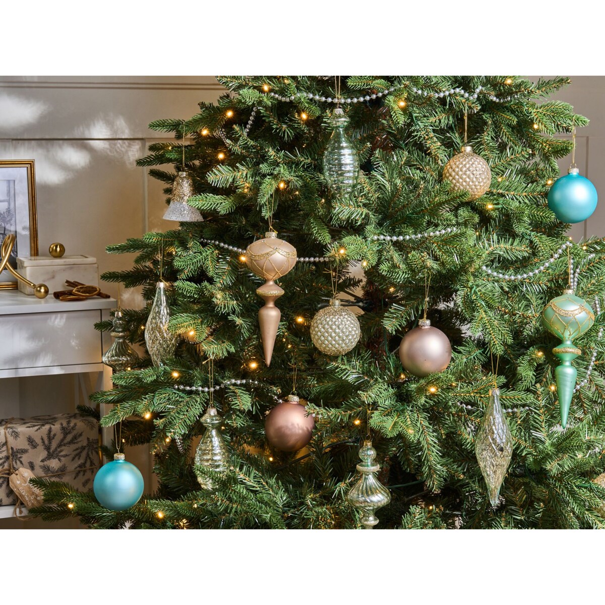 Zestaw 35 bombek FROSTING Szkło Kolorowy