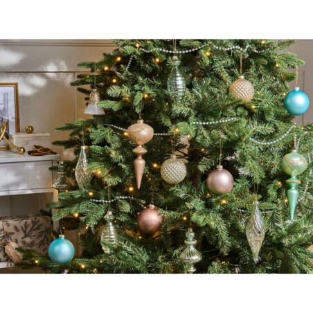 Zestaw 35 bombek FROSTING Szkło Kolorowy