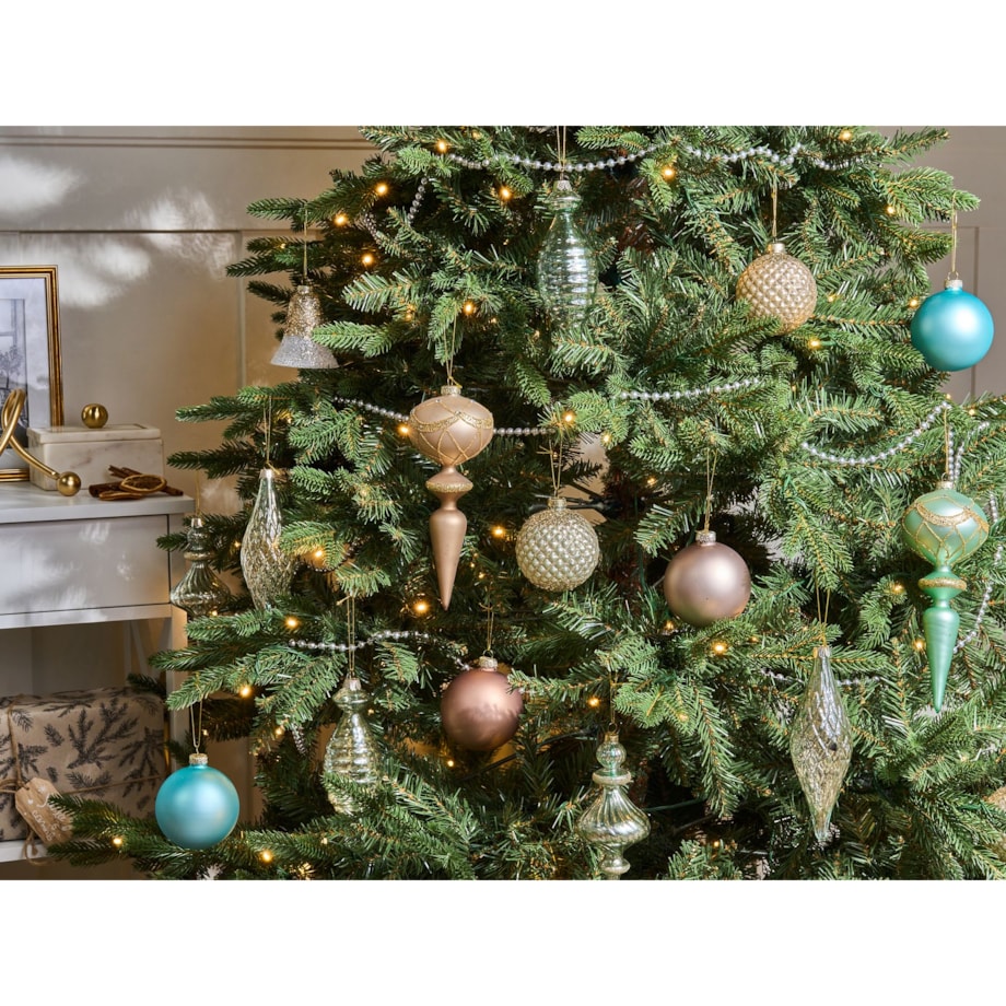 Zestaw 35 bombek FROSTING Szkło Kolorowy