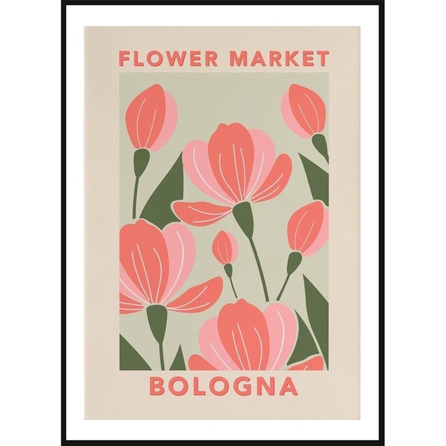 Poster Story, Plakat, Obraz - Flower Market Bologna, wymiary 30 x 42 cm