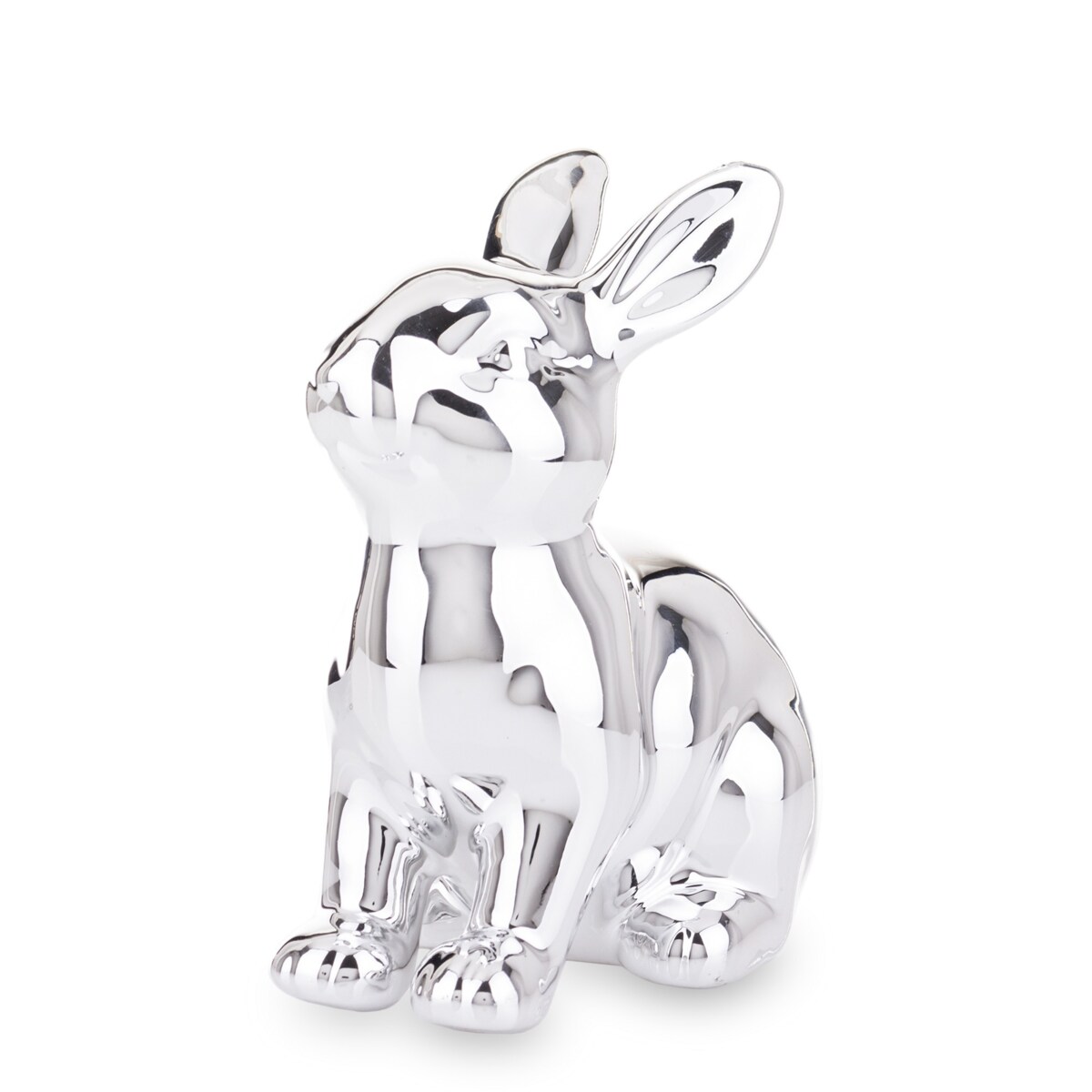 Dekoracja - króliczek 12,5x11x6 cm VITOSHA srebrny