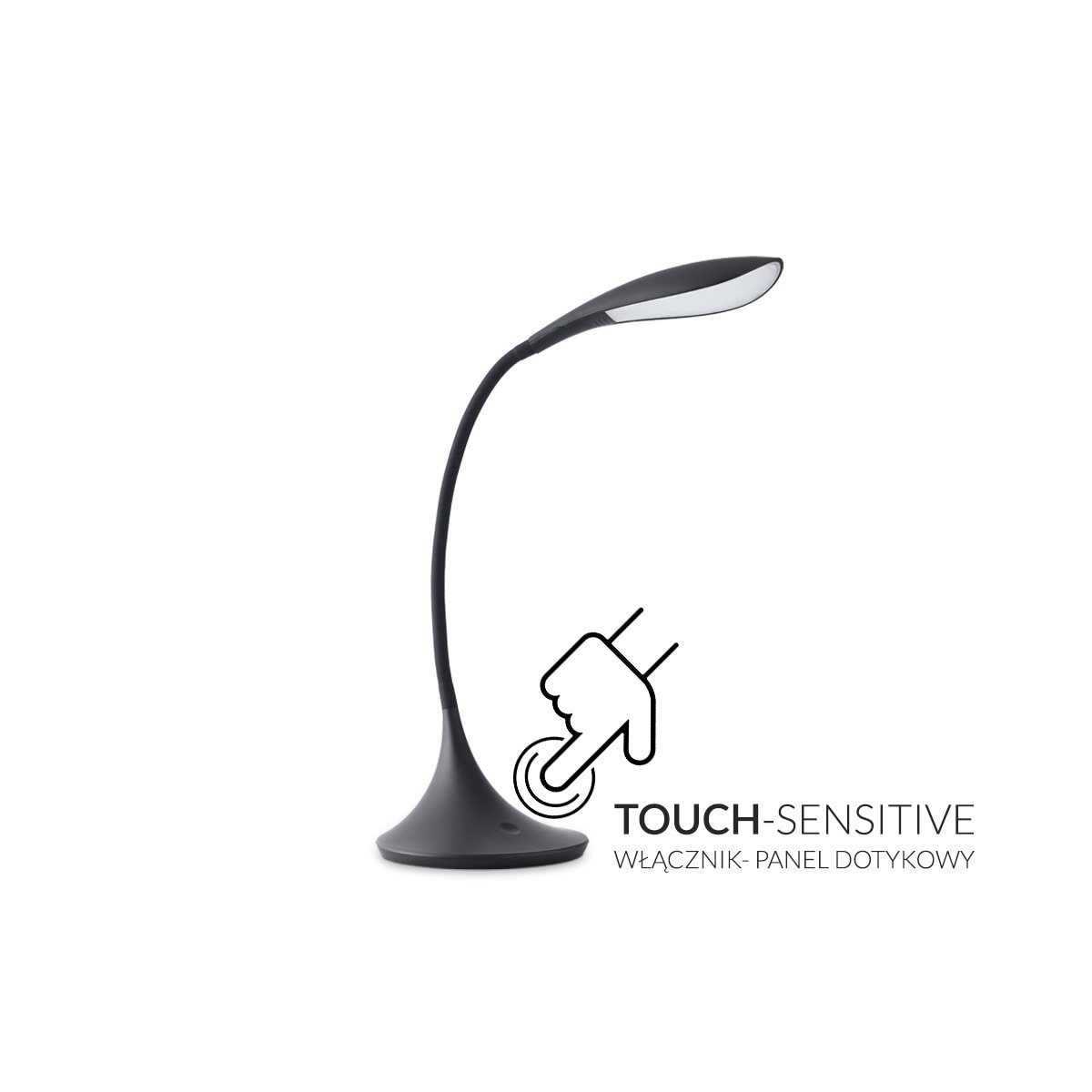 Konsimo TIFER Lampa biurkowa, czarny/matowy