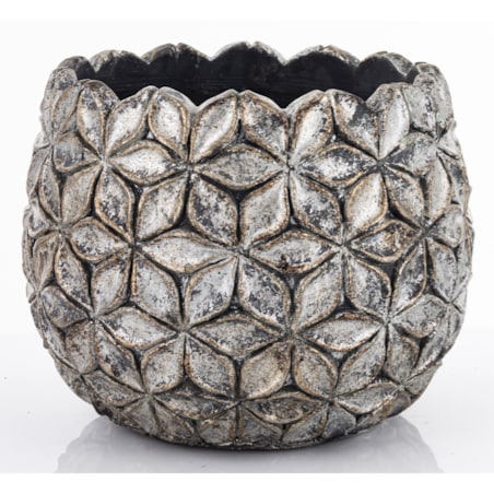 Osłonka cementowa 15,5x17,5x17,5 cm ASCONA-2 złota