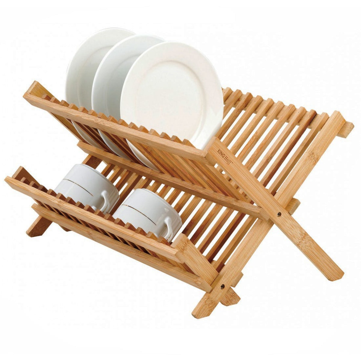 Suszarka do naczyń stojąca bambusowa ociekacz KINGHOFF