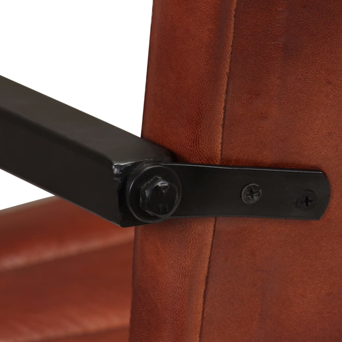 vidaXL Krzesła stołowe, 4 szt., brązowe, skóra naturalna