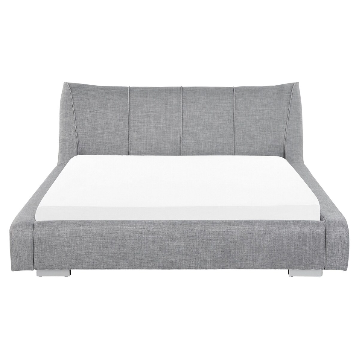 Łóżko tapicerowane 160 x 200 cm szare NANTES