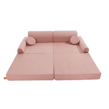 Sofa dla Dzieci Velvet, Różowa