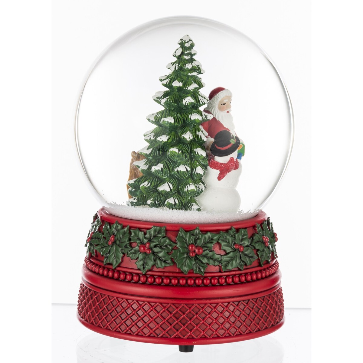 Szklana kula śnieżna z pozytywką 16,5x9x8,5 cm SANTA