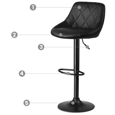 Hoker barowy z oparciem Sofotel Nerra 260020-2 2 szt.