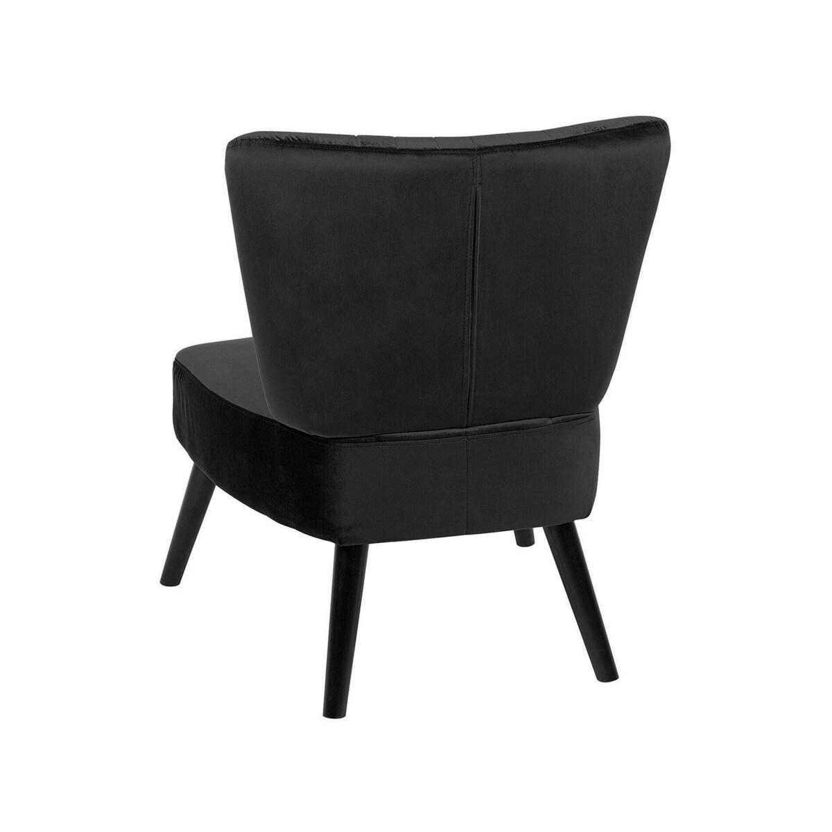 Fotel welurowy czarny VAASA