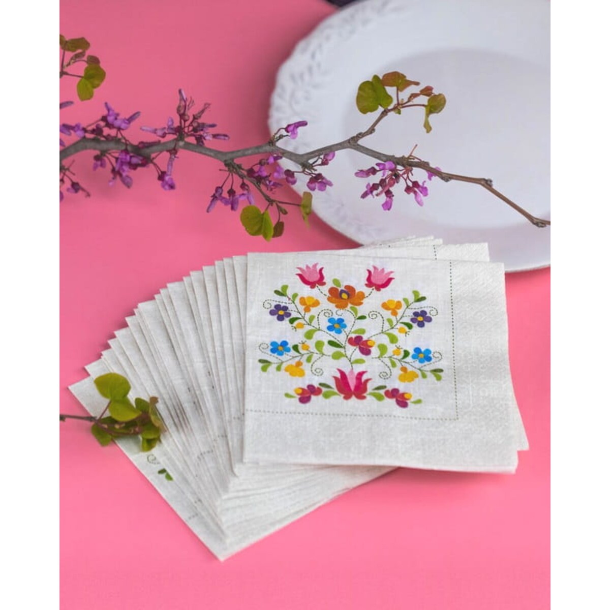 Serwetki stołowe Renova Floral Embroidery 20 szt