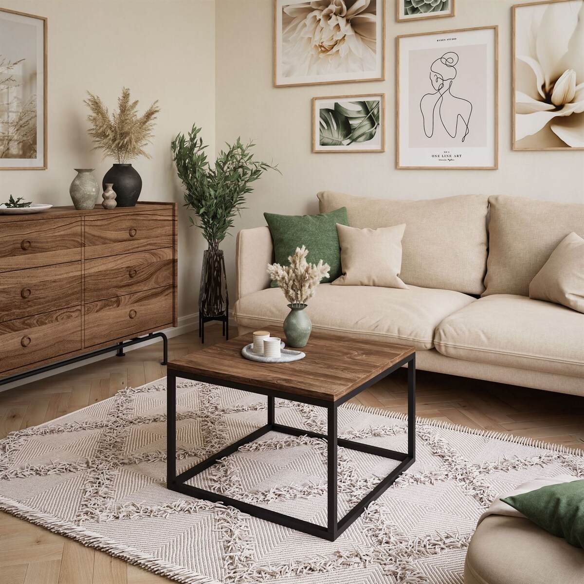 Stolik kawowy YOSHI czarny dąb stirling