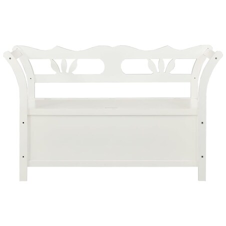 vidaXL Ławka, biała, 107x45x75,5 cm, lite drewno jodłowe
