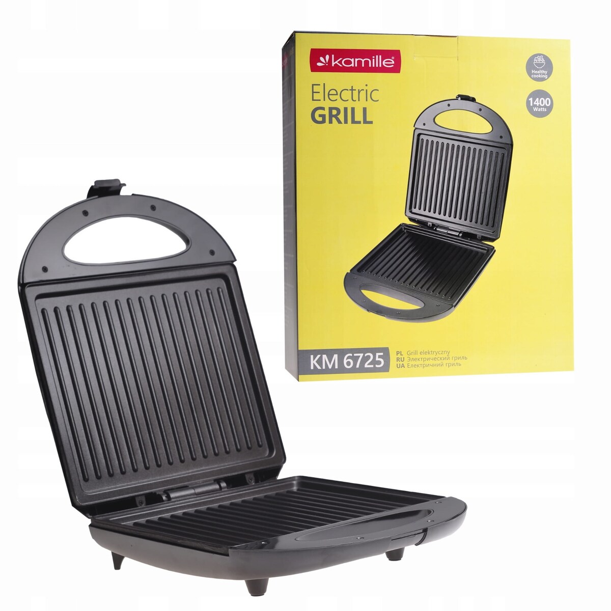 Grill elektryczny opiekacz do kanapek tortilli 1400W KAMILLE