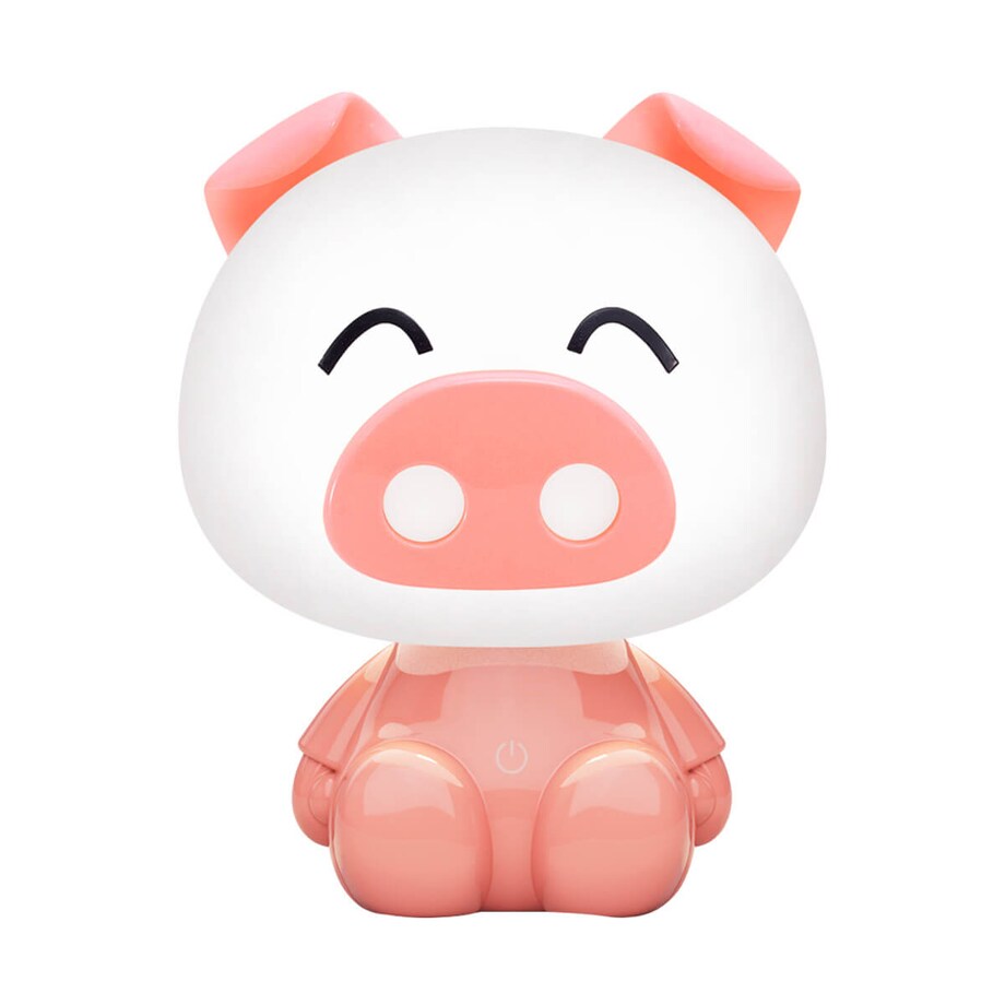 Lampka nocna dziecięca na stolik Pig KDR-603B-PK Zumaline LED 3W 4000K biała różowa