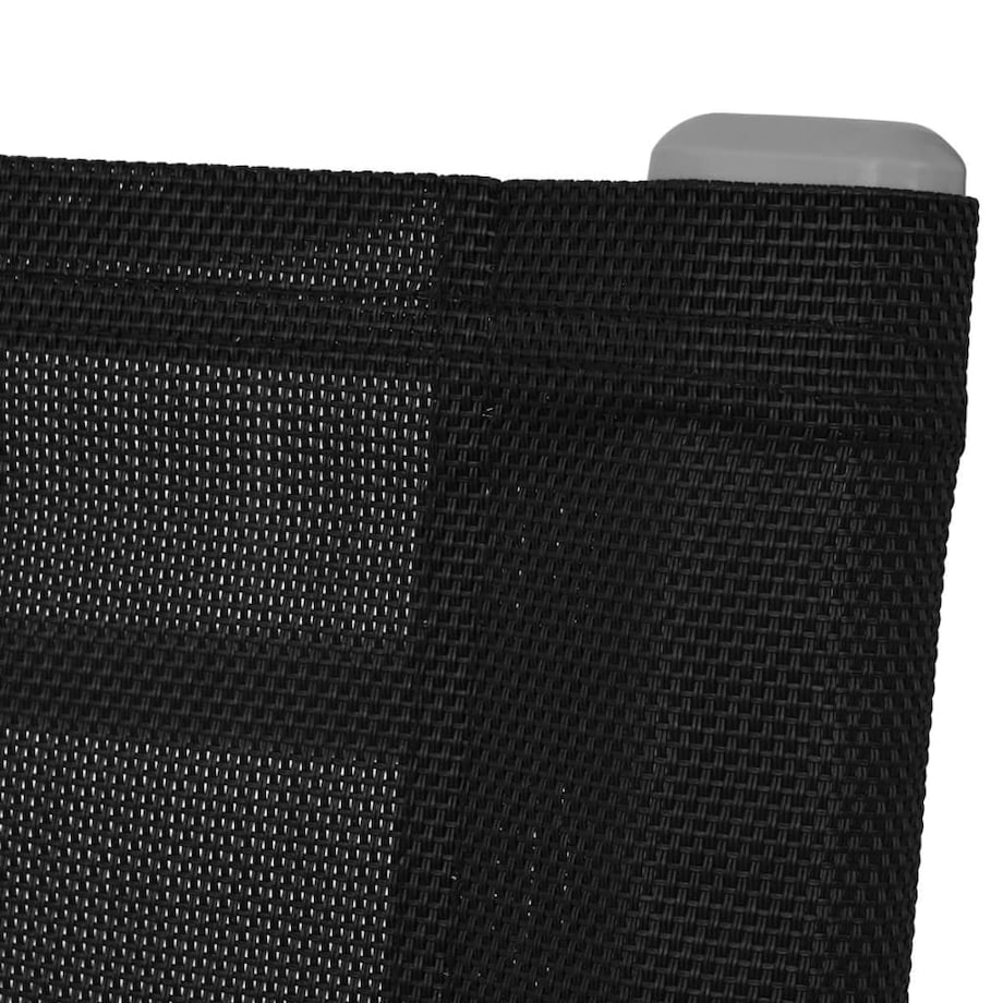 vidaXL Bujane krzesła ogrodowe, 2 szt., stal i textilene, czarne