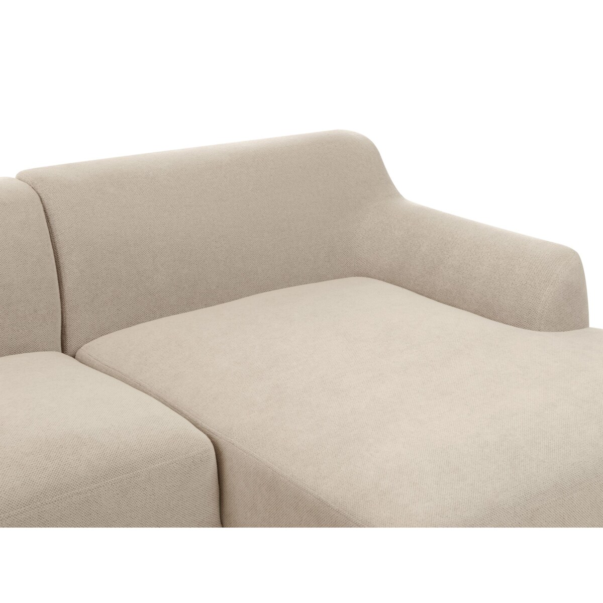 Sofa narożna lewostronna SOSJO Jasnobrązowy Tkanina Lewostronny