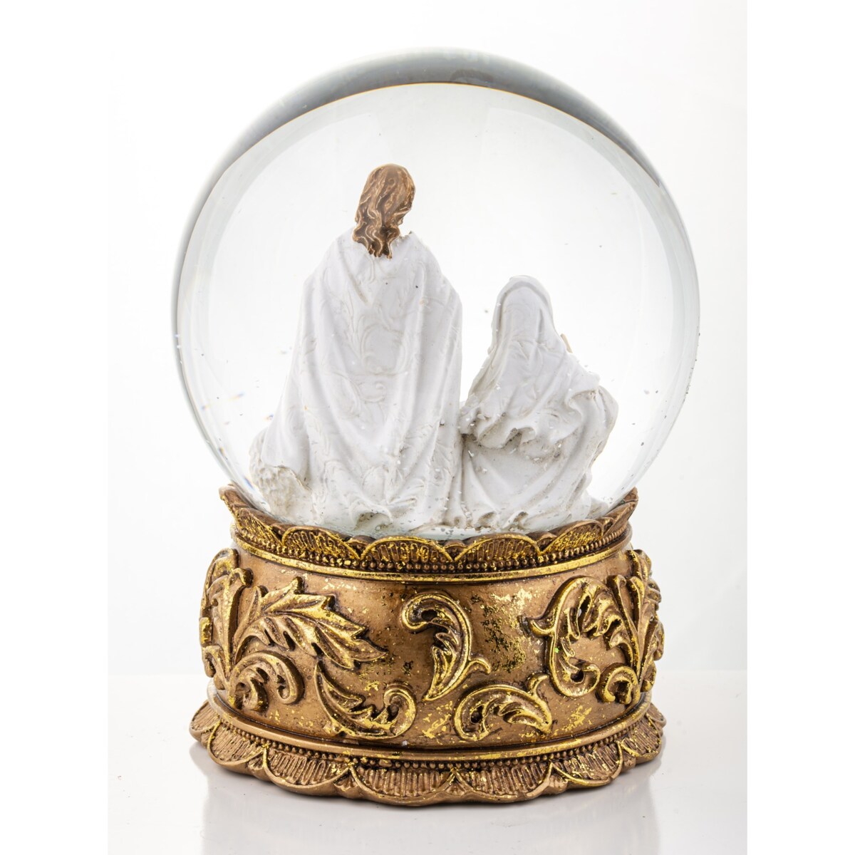 Szklana kula 16x11x11 cm BEBOLITO złota dekoracja