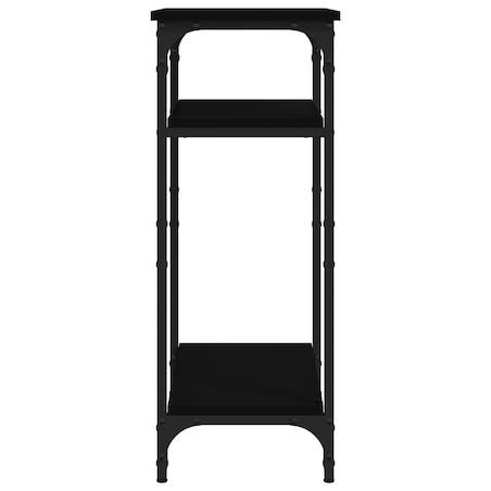 vidaXL Stolik boczny, czarny, 40x30x75 cm, materiał drewnopochodny