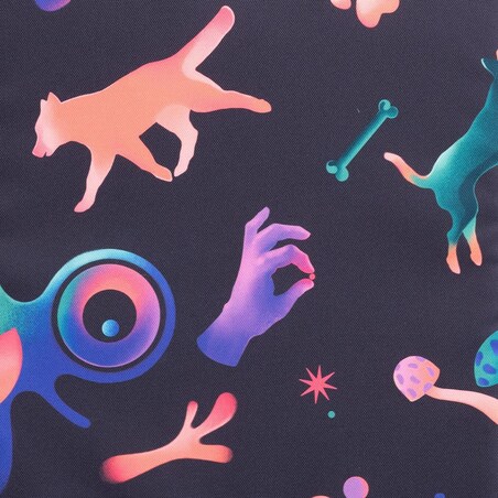 Bandanka "Psychodelia" - Rozmiar: M, Rodzaj: Zapinana na szyi