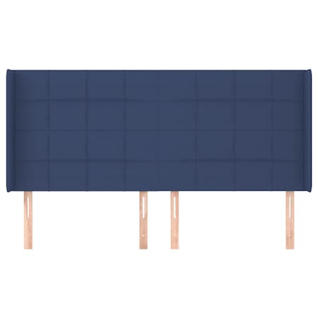 vidaXL Zagłówek uszak, niebieski, 163x16x118/128 cm, tkanina