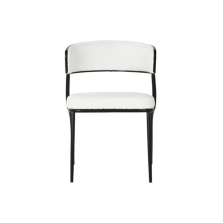 Krzesło czarno-białe boucle 75x51,5x52,5 cm NURITIA