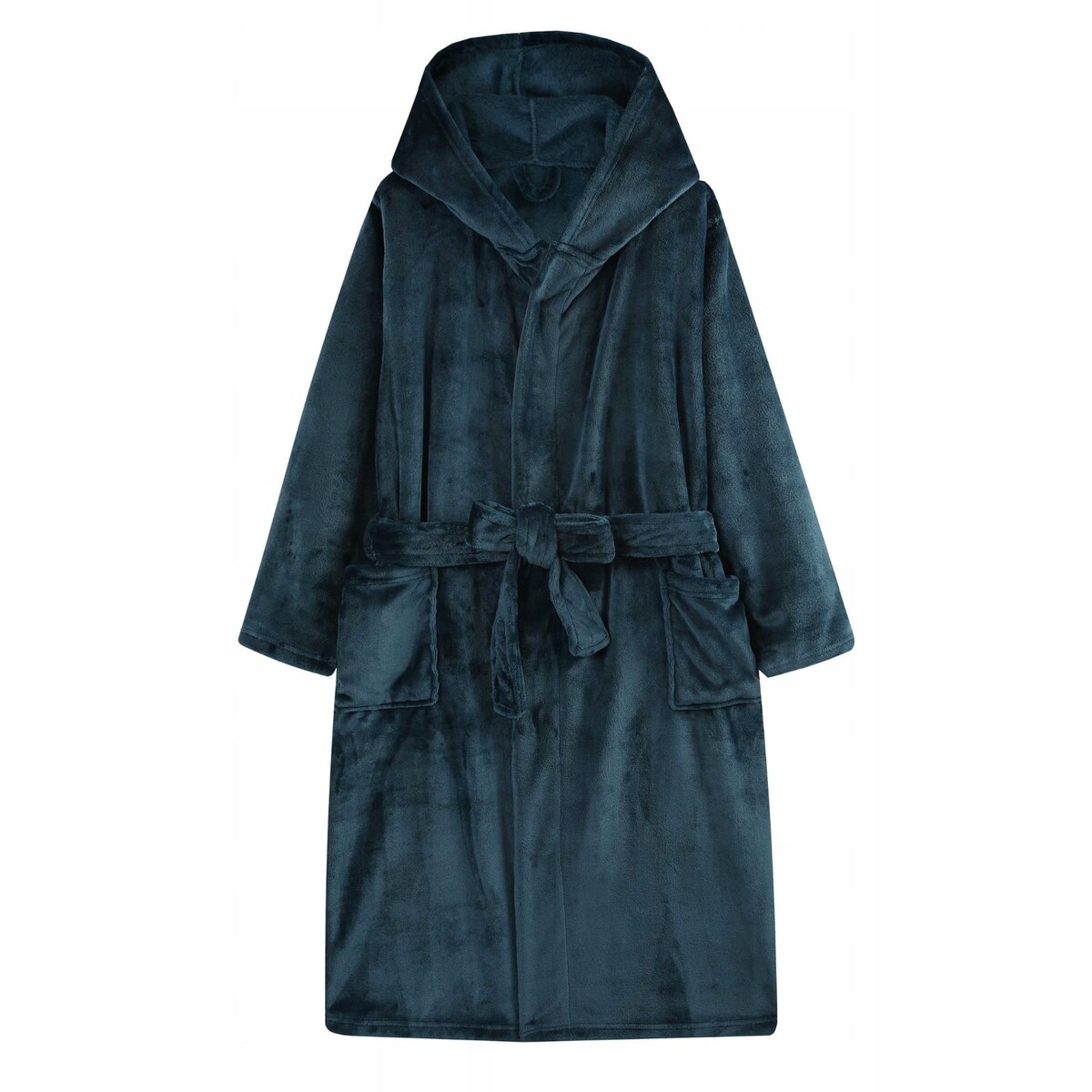 Szlafrok Z Kapturem Unisex PAULO turkus XS Ciepły Z Kapturem