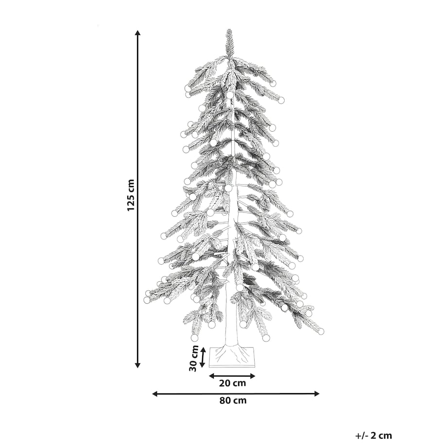 Dekoracja ogrodowa LED HASSLAN Choinka 125 cm Biały