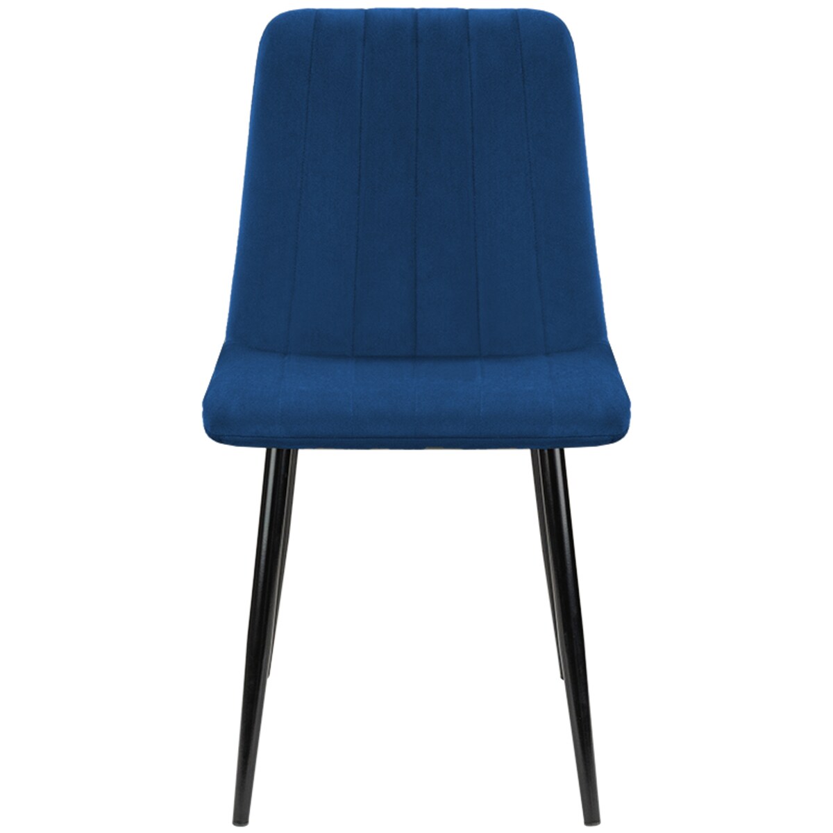 Krzesło do salonu jadalni tapicerowane welurowe z oparciem granatowe