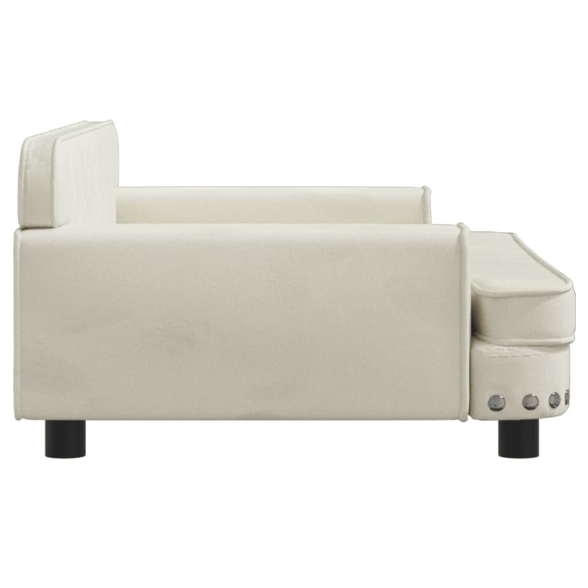 vidaXL Sofa dla dzieci, kremowa, 90x53x30 cm, aksamit