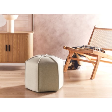 Puf lniany 45 cm beżowy WISHEK